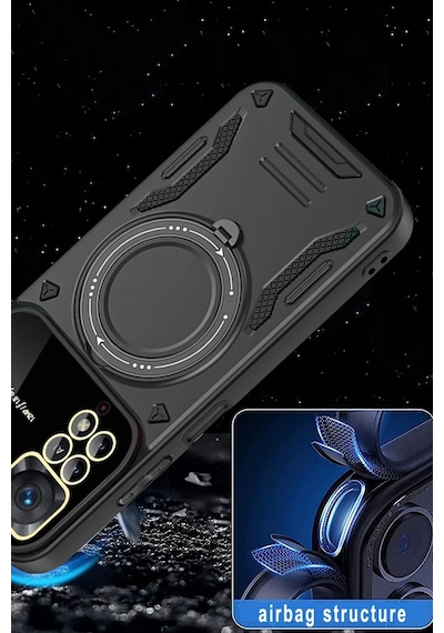 Ilkeshop Newface Xiaomi Redmi Note 12 Pro 4g Kılıf Joy Lens Standlı Kapak - Mor