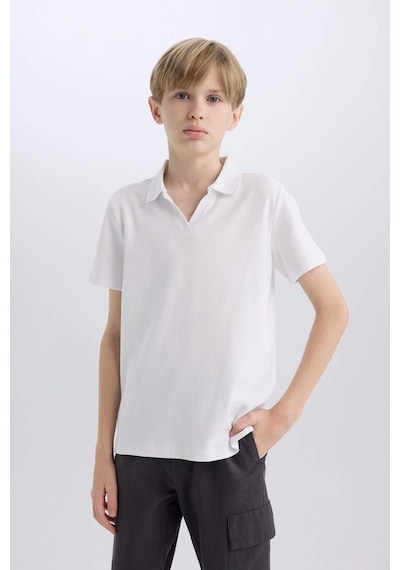 DeFacto Erkek Çocuk Apaş Yaka Kısa Kollu Tişört D7755A825SMWT34