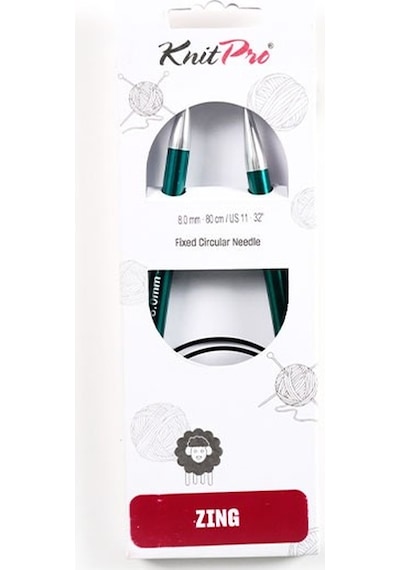 Knitpro Zing Sabit Misinalı Şiş 80cm 8.00mm 47136