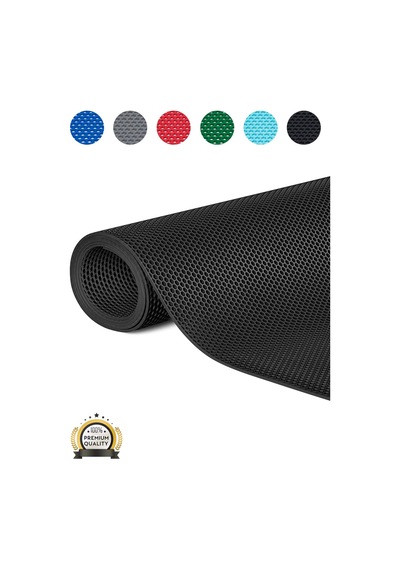 Hortumtech Bal Petek Paspas Kaydırmaz Pvc Islak Zemin Duş Havuz Su Tahliyesi 4 Mm - Siyah 90 X 220 Cm