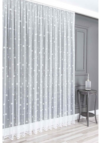 Evdepo Home Kullanıma Hazır Örme Tül Perde (541909320)