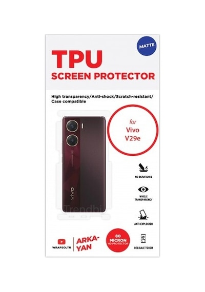 Vivo V29e Mat Arka Ve Yan Koruyucu Tpu Film
