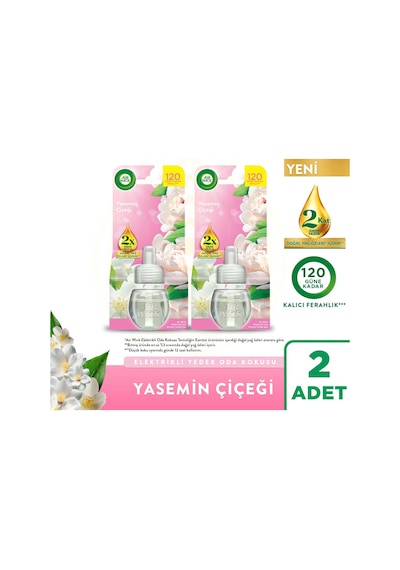 Elektrikli Oda Kokusu Yedek Şişe Yasemin Çiçeği 2x19 Ml