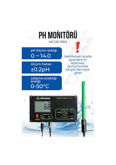 Milwaukee Mc120 Pro Profesyonel Ph Kontrol Cihazı Otomatik Ph Regülatörü