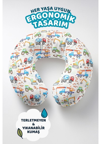 Arabalı Araç Desenli Pamuklu Boyun Yastığı - Eğlenceli Renkli Çocuk & Yetişkin Seyahat Yastığı Koyu Deniz Yanık Turuncu Arabalı Araç Desenli Pamuklu Boyun Yastığı - Eğlenceli Renkli Çocuk & Yetişkin Seyahat Yastığı Koyu Deniz Yanık Turuncu