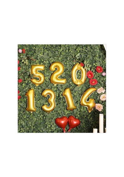 1 Rakam Folyo Gold Renk Balon Küçük 35 Cm Sarı