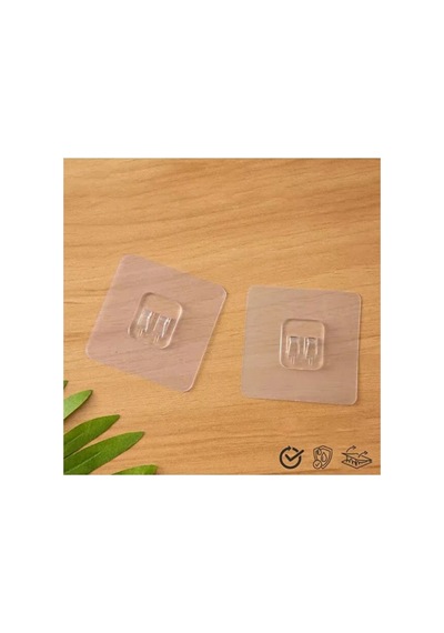 5 Adet Şeffaf Yapışkanlı Duvar Askısı Çift Kancalı Tasarım, Neme Dayanıklı Güçlü Bant, Ev Mutfak Banyo Ofis, Yapışkanlı Askı Adhesive Hook Wall Hook 1