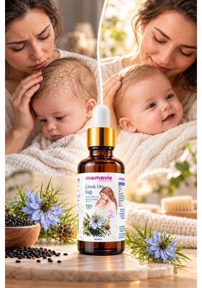 Mamavie %100 Çörek Otu Yağı 50 Ml Doğal Soğuk Pres, Bitkisel Cilt, Saç Ve Vücut Bakım Yağı