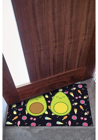 Tr Avakado Kapı Önü Paspası Dekoratif Kapı Paspası Dış Mekân Paspas Ev İçi Paspası 45x70cm Diğer