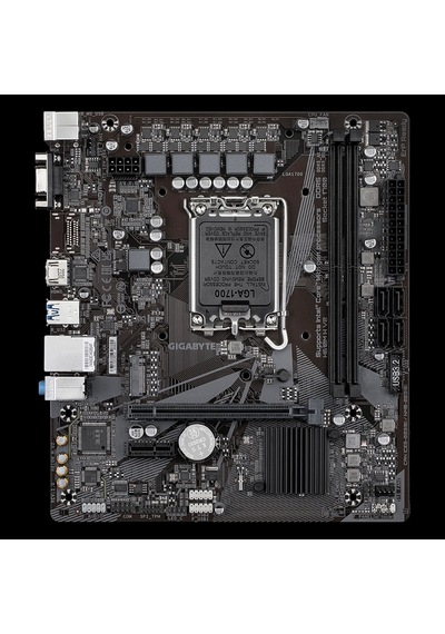 Gıgabyte H610m H V2, Rev.1.0, 5600mhz, 2xddr5, M.2, D-sub, Hdmı, 12-13.14.nesil, Lga1700 Soket, Ana