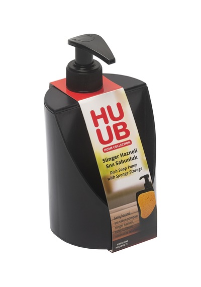 Huub Sünger Hazneli Sıvı Sabunluk Açık Beyaz