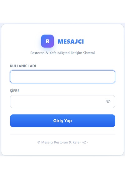 Mesajcı Restoran Ve Kafe Otomatik Müşteri Hatırlatma Ve Bilgilendirme Modülü