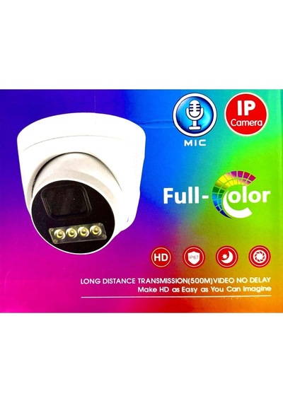 Ztech Zr-2025 Ip 5mp Poe 2.8mm Sesli Dome 4 Array Warm Led Colorvu Plasti C Kamera