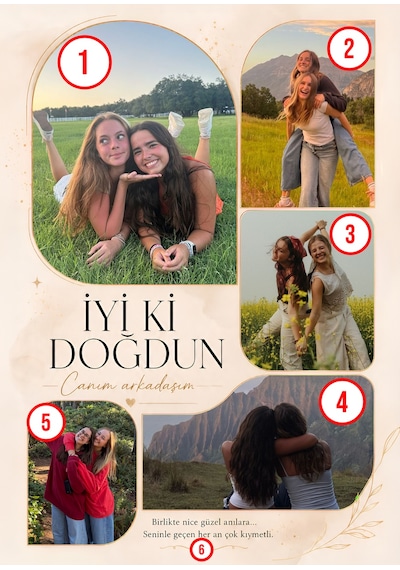 Kişiye Özel Doğum Günü Tablosu, Kişiselleştirilebilir Hediye Poster, Arkadaş Çerçeveli Tablo
