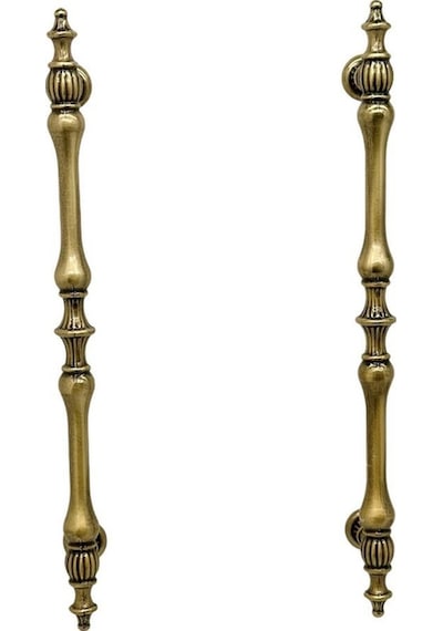 Şehzade Antik Sarı Mobilya Dolap Mutfak Çekmece Kulpu 160 Mm 16 Cm 2 Adet