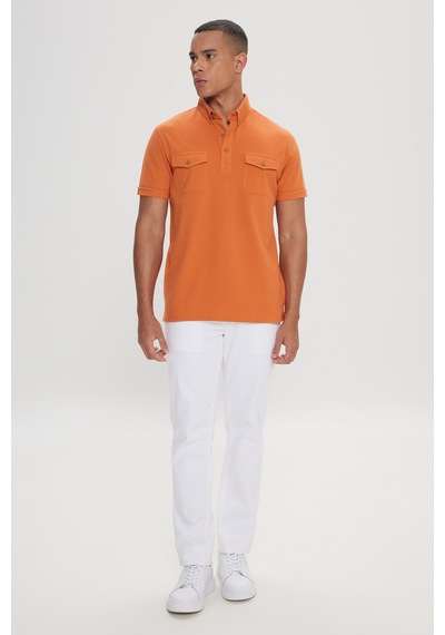 AC&Co / Altınyıldız Classics Erkek Turuncu Slim Fit Dar Kesim Polo Yaka Tişört Turuncu AC&Co / Altınyıldız Classics Erkek Turuncu Slim Fit Dar Kesim Polo Yaka Tişört Turuncu