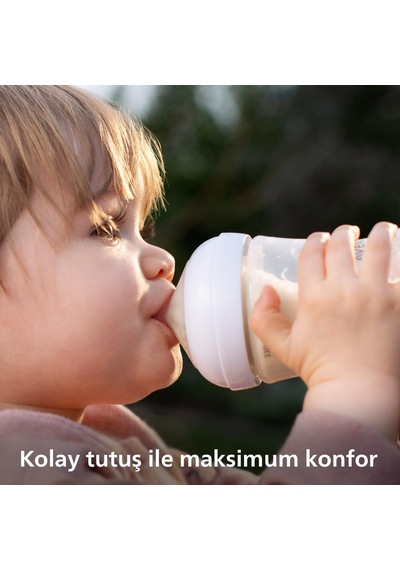 Philips Avent Doğal Tepkili Biberon, 260 Ml, 1 Ay+, Akıtmaz Emzik, Kolik Ve Gaz Önleyici, Bpa İçermez, Mavi, Scy903