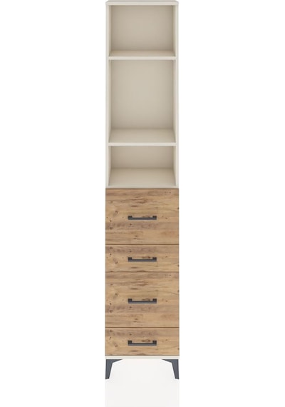 Arges Dolap 3 Raflı 4 Çekmeceli 44x30x221 Aytaşı-çam Aytası