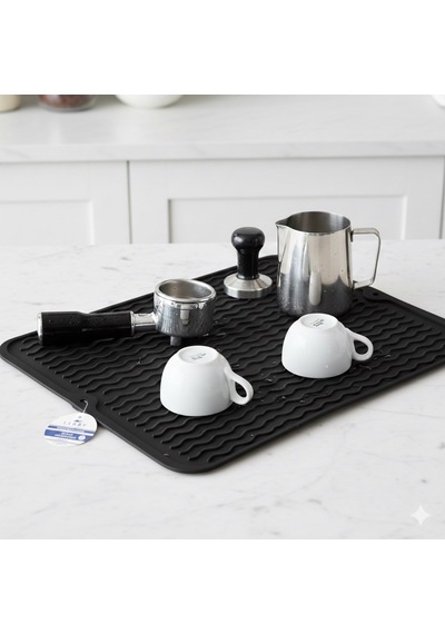 Siyah 40x30cm %100 Silikon Bulaşık Kurutma Matı Bulaşık Altlığı,bulaşık Kurutmalığı Bulaşık Pedi Siyah