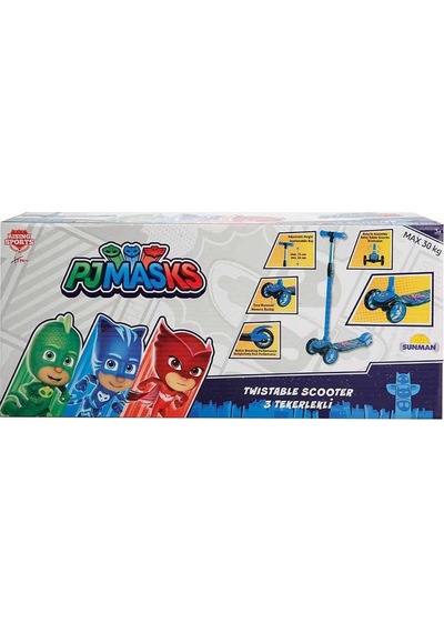 Sunman PJ Masks 3 Tekerlekli Twistable Scooter