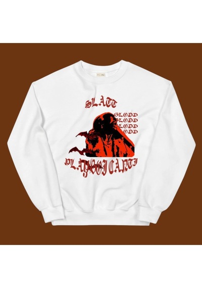 Startmore Slatted Playboi Carti Sweatshirt Beyaz Beyaz