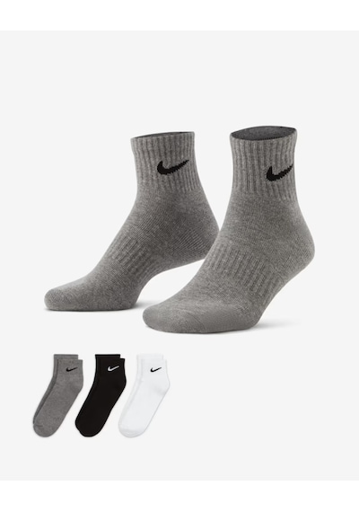 Nike Sx7667-964 Everyday Cushioned Bilek Antrenman Çorapları 3 Çift Cok Renklı