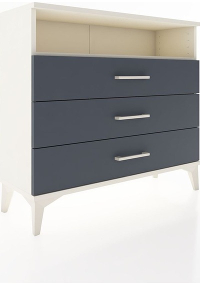 Arges Şifonyer Tek Raflı 3 Çekmeceli 88x30x80 Aytaşı-antrasit Aytaşı