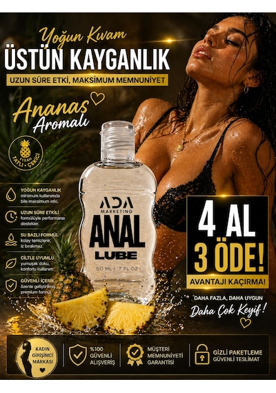 Ada Marketing 50 Ml Ananas Aromalı Anal Kayganlaştırıcı Jel Özel Seri