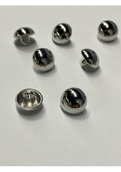 Bombeli Bluz Düğmesi / Metal Bluz Düğmesi/ 8 Li Set / Gümüş 5277