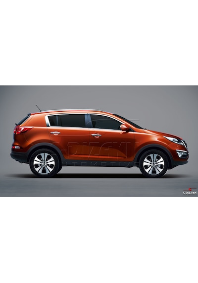 S-Dizayn Kia Sportage Krom Cam Üst Çıtası 4 Prç 2010-2015
