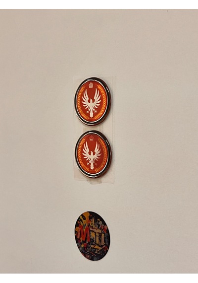 Kartal Damla Sticker Etiket Direk Arması 3d Damla Silikon Torpido Kartal Damla 2adet 4,5x3,5cm Çok Renkli