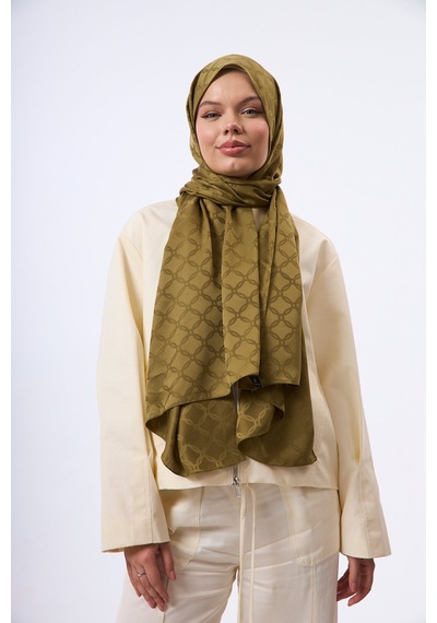 Mirsoy Scarf Lina Modern Desen Şal Hardal