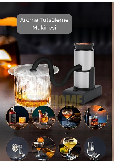 Gıda Tütsüleme Makinesi Aroma Tatlandırıcı İçecek Dumanlama Makinesi Krom