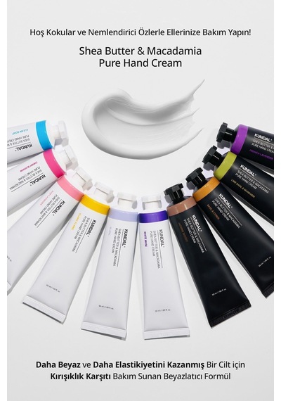 Yoğun Nem Veren Besleyici El Kremi Kundal Shea Butter & Macadamia Pure Hand Cream 50ml Blanc