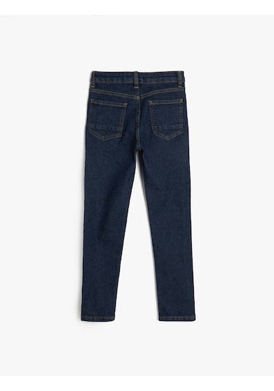 Koton Ayarlanabilir Lastikli Pamuklu Denim Pantolon Dark Indıgo 5skb40016td Koyu İndigo Koton Ayarlanabilir Lastikli Pamuklu Denim Pantolon Dark Indıgo 5skb40016td Koyu İndigo