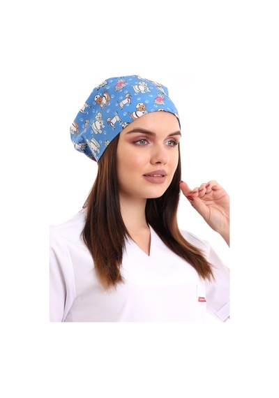 Küçük Patiler Desenli Dijital Baskı Cerrahi Bone - Doktor Bone-Standart-6501 Küçük Patiler