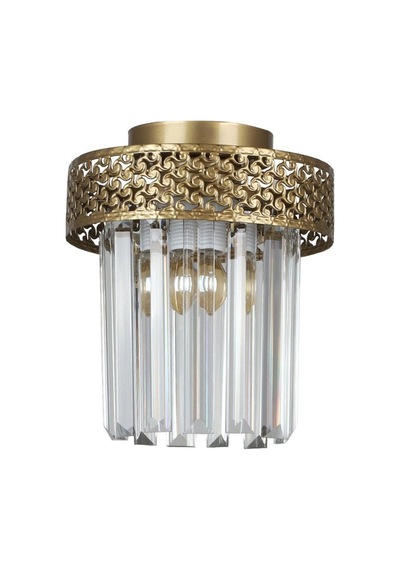 Begüsa Sitrus Tekli Eskitme Lux Kristal Taşlı Tavan Montaj Avize