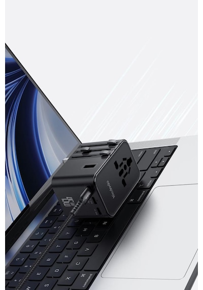 Mcdodo Cp-6140 100w 3c1a Universal Seyahat Adaptörü Typec Kablolu Siyah