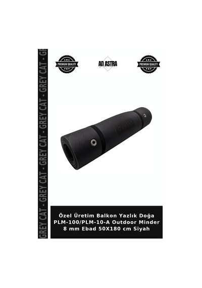 Özel Üretim Balkon Yazlık Doğa Plm-100/plm-10-a Outdoor Minder 8 Mm Ebad 50x180 Cm Siyah