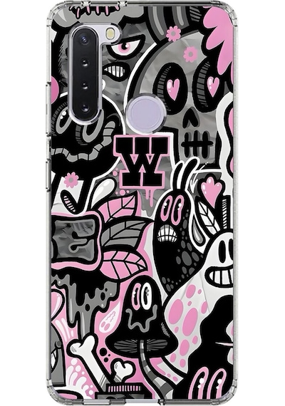 Samsung Galaxy A21 Uyumlu Şeffaf Kılıf Graffiti 10 Tasarımlı