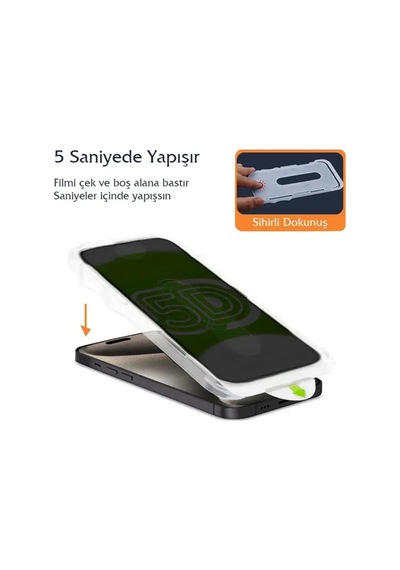 Samsung Uyumlu Galaxy S25 Ultra Kolay Uygulama Aparatlı Hayalet Cam Ekran Koruyucu