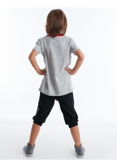 Born to Skate Erkek Çocuk T-shirt Kapri Şort Takım