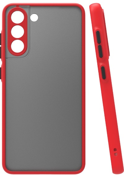 Newface Samsung Uyumlu Galaxy S21 Fe Kılıf Montreal Silikon Kapak - Kırmızı Kırmızı