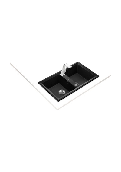 Teka Stone 90 B-Tg Çift Hazneli Tegranite Eviye - Metalik Siyah - 115260010