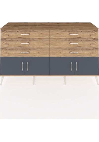 Hyperion Konsol 2 Raflı 6 Çekmeceli 4 Kapaklı 176x44x99 Çam-antra Çam-antrasit/çam Hyperion Konsol 2 Raflı 6 Çekmeceli 4 Kapaklı 176x44x99 Çam-antra Çam-antrasit/çam