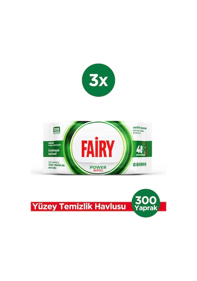 Fairy Power Wipes Yüzey Temizleme Mendili 100 Yaprak 3 Adet Beyaz Sabun Beyaz Sirke & Karbonat Beyaz Fairy Power Wipes Yüzey Temizleme Mendili 100 Yaprak 3 Adet Beyaz Sabun Beyaz Sirke & Karbonat Beyaz