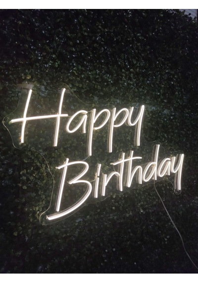 Happy Birthday Doğum Günü Neon Led Tabela 70x30cm