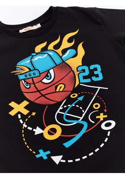 Denokids Mushi Basket Topu Erkek Çocuk T-Shirt Kapri Takım Çok Renkli Denokids Mushi Basket Topu Erkek Çocuk T-Shirt Kapri Takım Çok Renkli