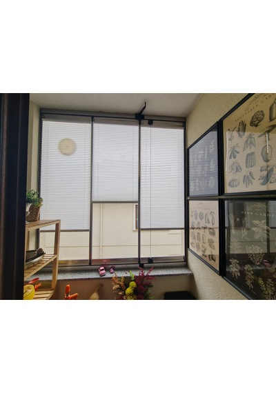 Katlanabilir Cam Balkon Plise Perdesi Açık Gri Vidalı - Kancalı Kancalı Sadece Cam Balkon İçin Açık Gri Açıkgri