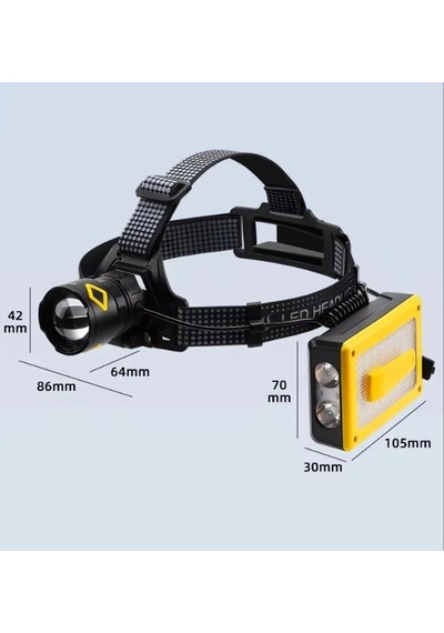 F.b.ı Pro F-3003 Alüminyum Pm10-tg Led Type-c Powerbank Ve Solar Şarjlı Kamp Kafa Feneri